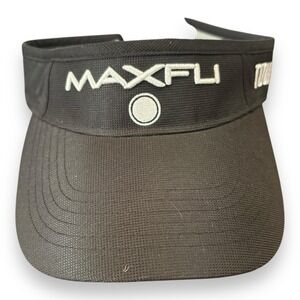 NWT Maxfli Tour Men's Logo Golf Sun Visor Adjustable Size Black/White Sz. OS